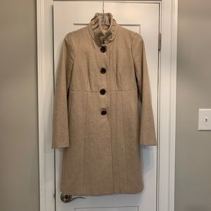 Tan J. Crew Wool Coat